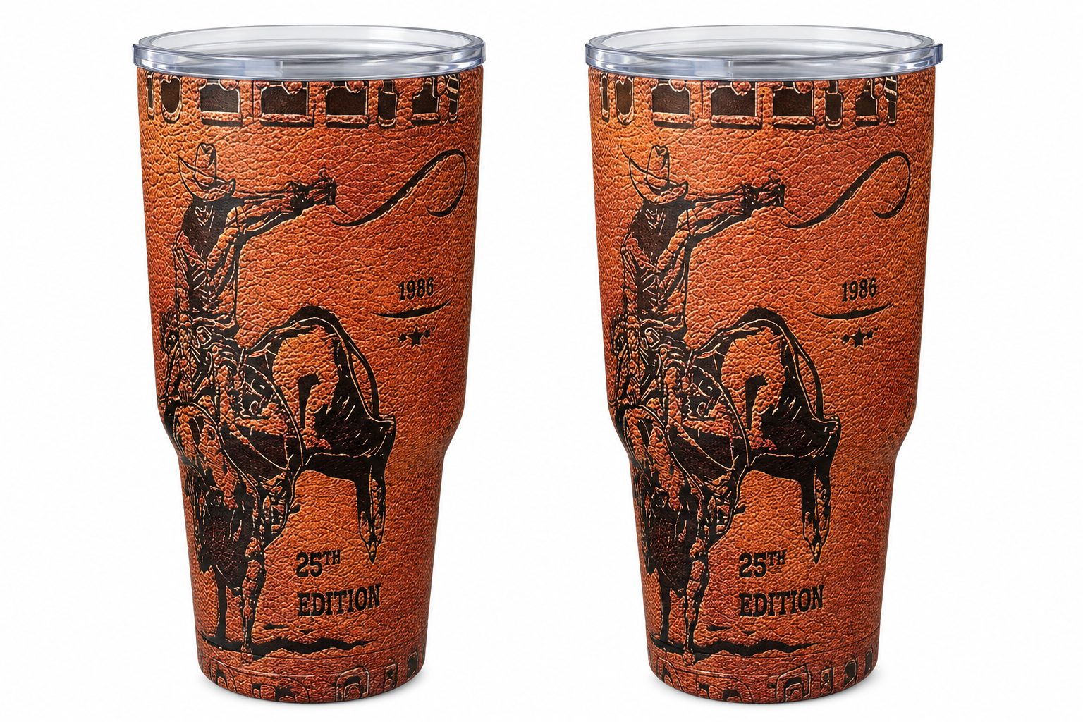 Western Cowboy Rodeo 20oz Insulated Tumbler / 25th Edition /  Stainless Steel Travel Cup