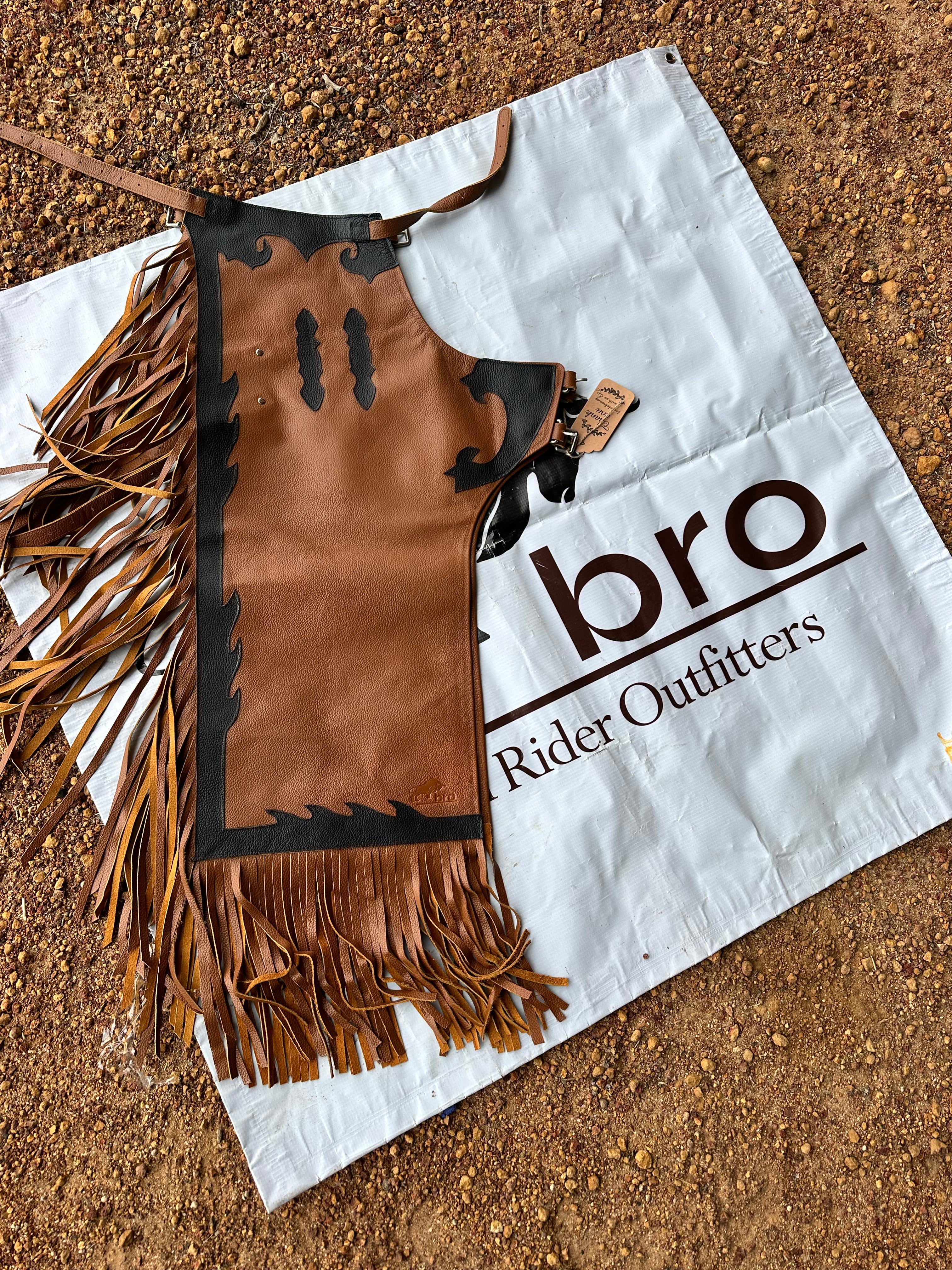 BRO Chaps Tan Black Trim - Child