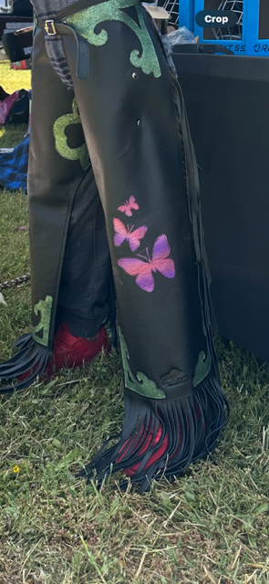 BRO Chaps Black with Butterflies - Child