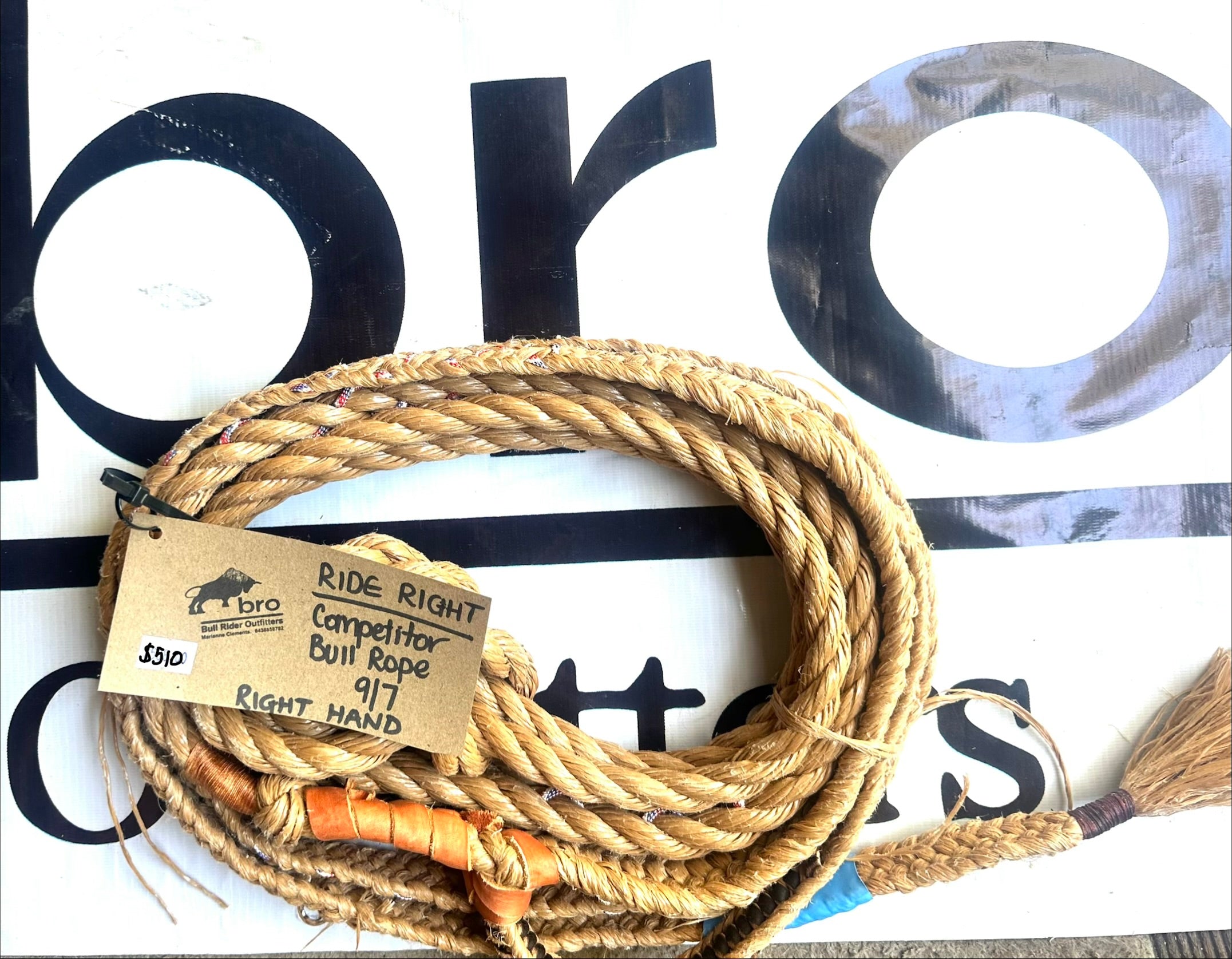 Bull Rope Competitor 9/7- Ride Right - Right Hand